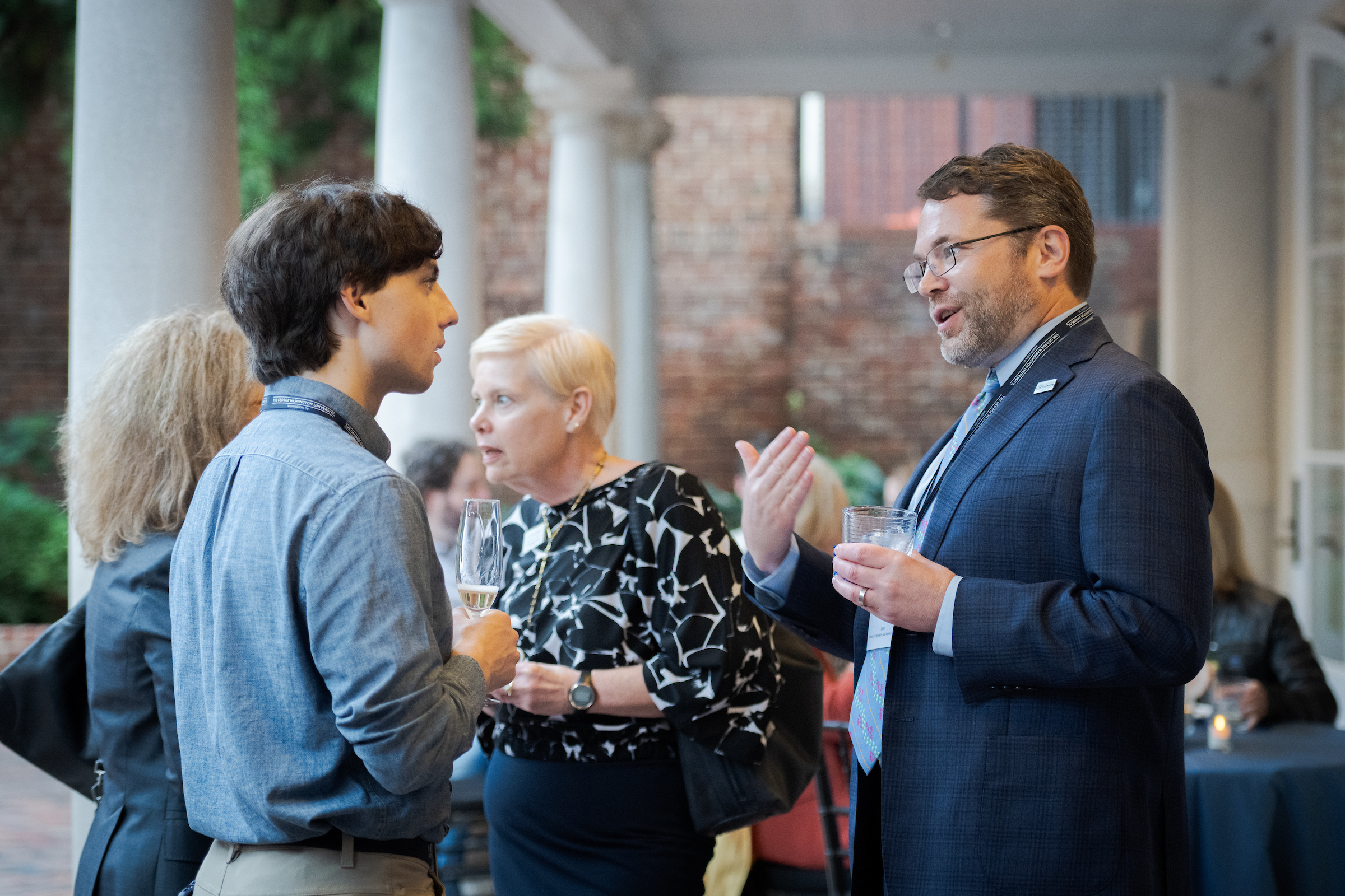 Student connecting with Dean