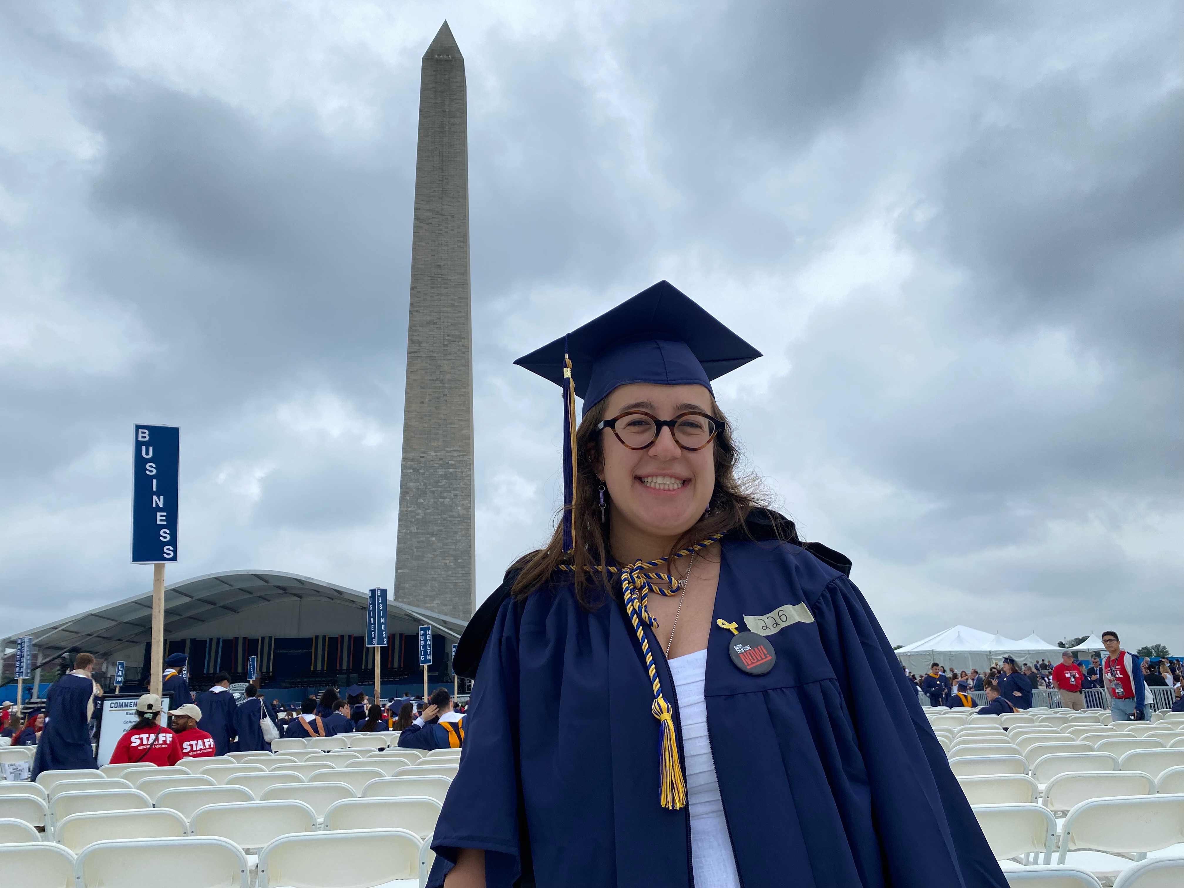 Sophie Kauffman, B.A. '24, offered this advice: Take advantage of the city, go out and see the world.
