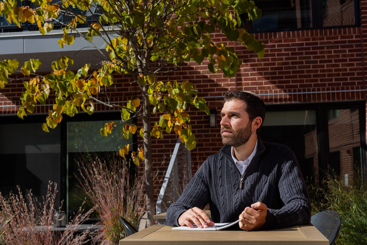 Inspired by his brother Jeremy, Nate Diskint’s work builds on lessons he developed while a student at GW. (Photo by Sabrina Hajsok)