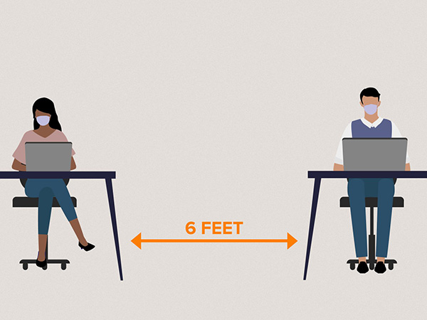 social distancing at work