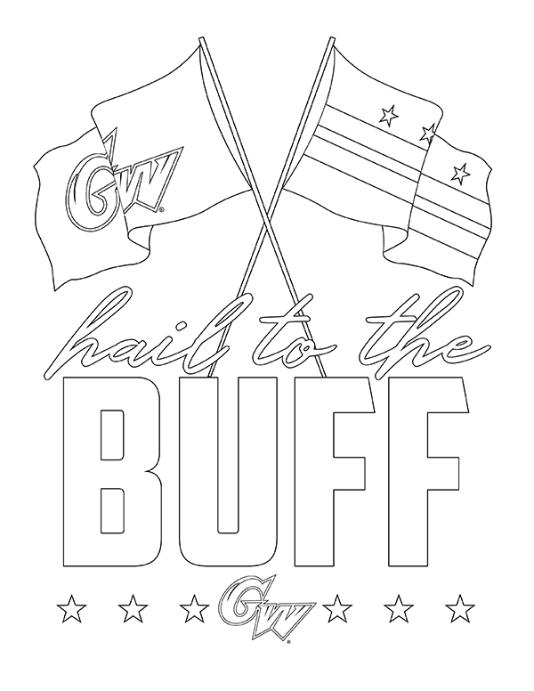 GW Athletics Coloring Page 3