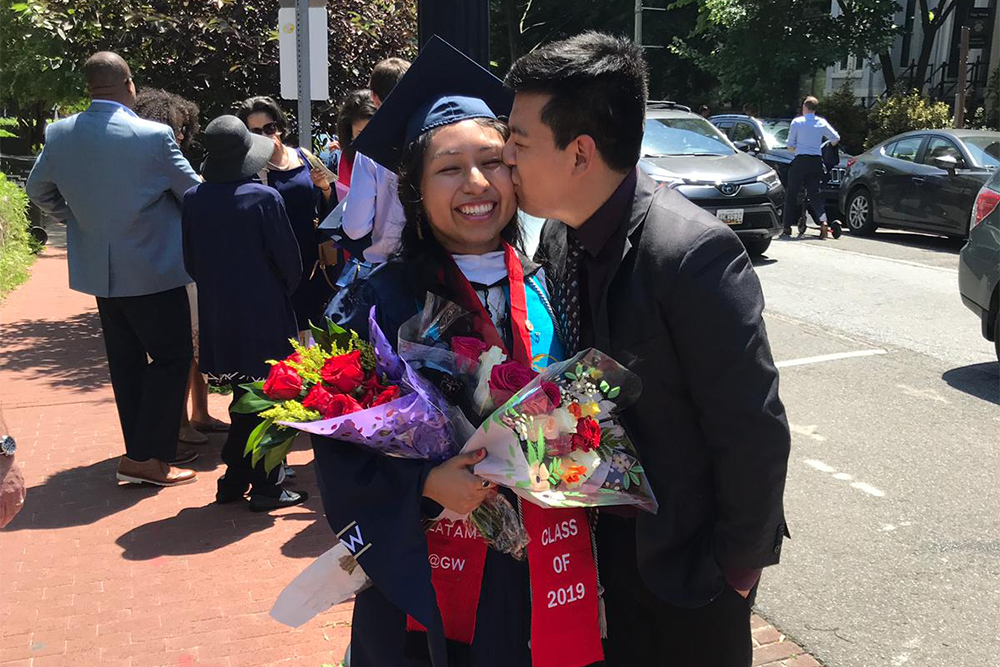 Stephanie Heredia, MA ‘19, and Alexis Valdovinos, MA ‘16